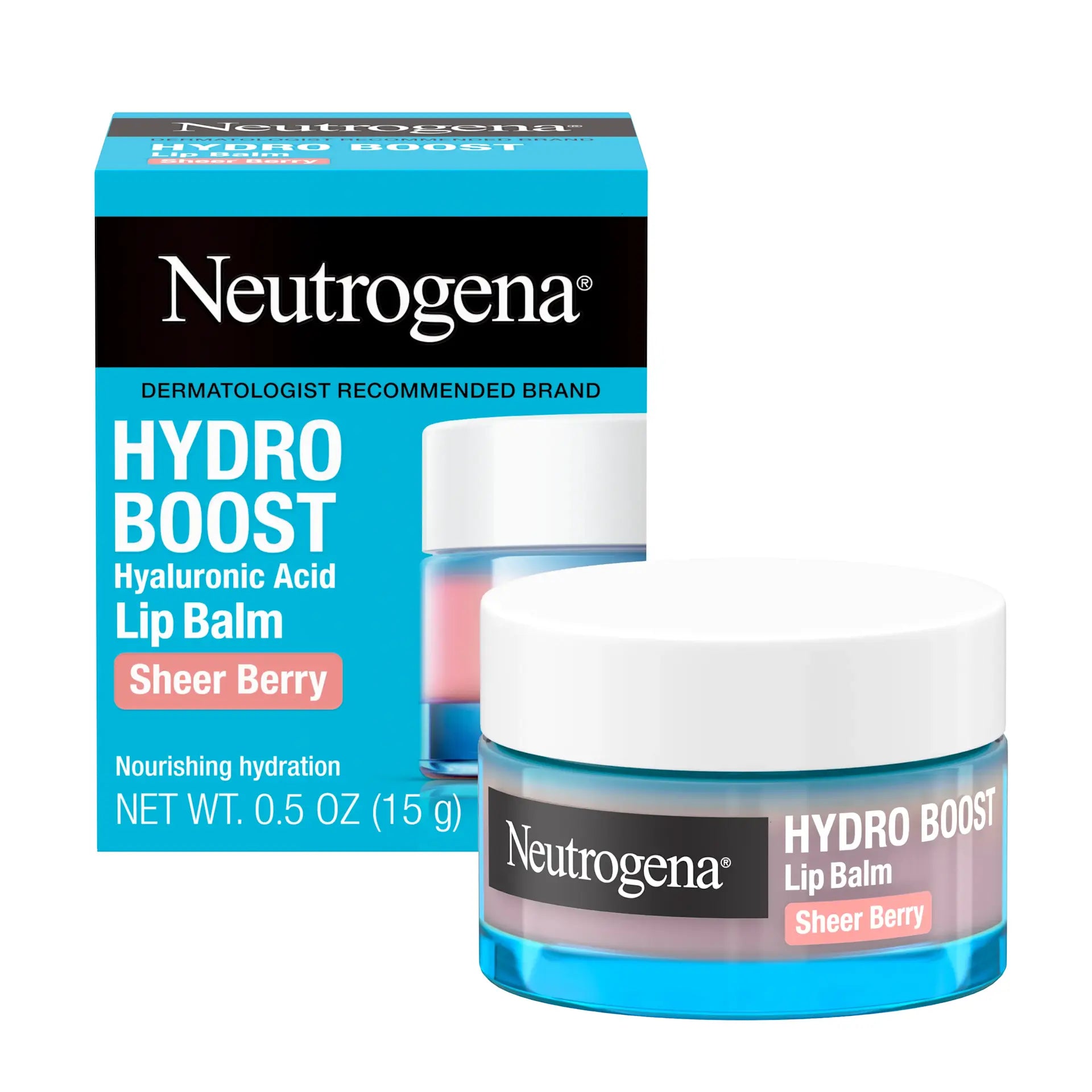 Neutrogena® Hydro Boost Hyaluronic Acid Lip Balm, Sheer Berry, 0.5 Oz