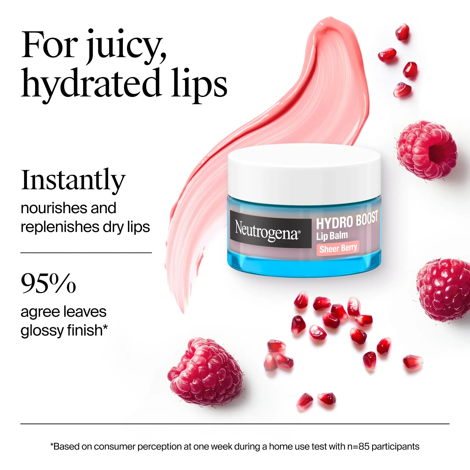 Neutrogena® Hydro Boost Hyaluronic Acid Lip Balm, Sheer Berry, 0.5 Oz