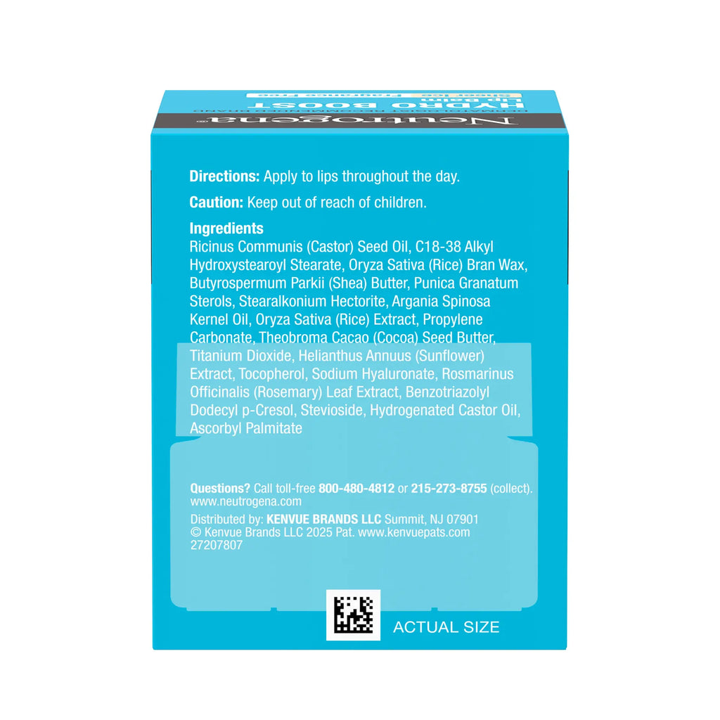 Neutrogena® Hydro Boost Hyaluronic Acid Lip Balm, Sheer Ice, Fragrance Free, 0.5 Oz