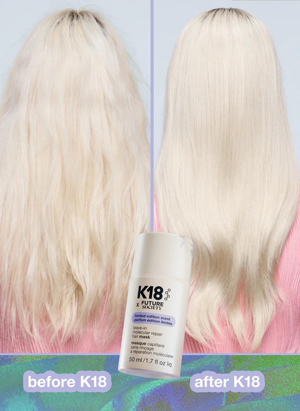 K18 x Future Society leave-in molecular hair mask