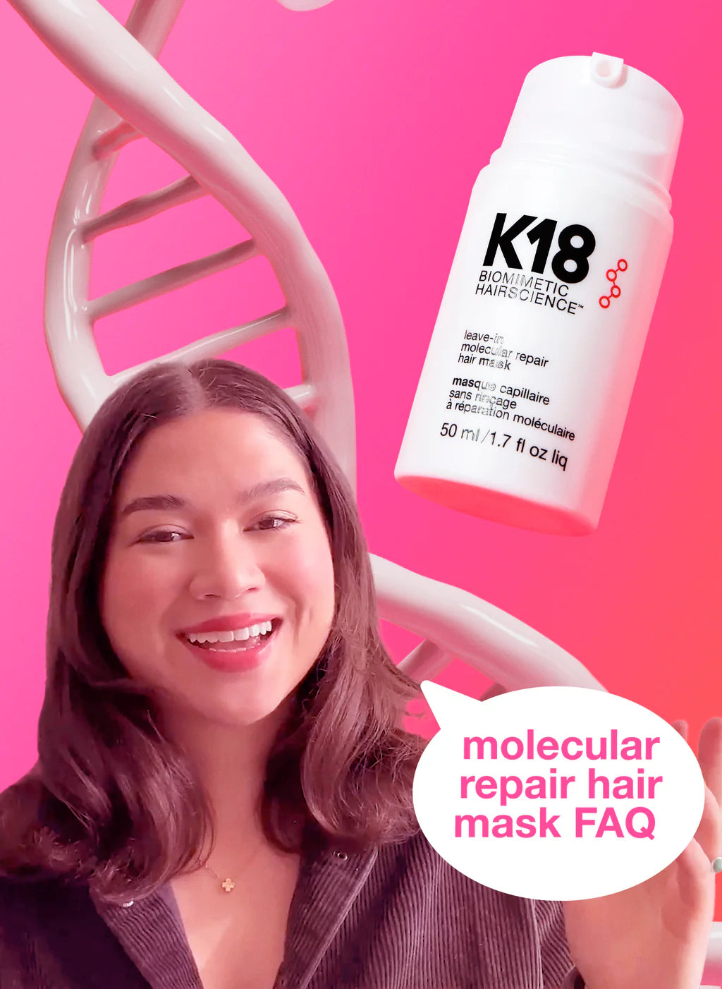 mini leave-in molecular repair hair mask