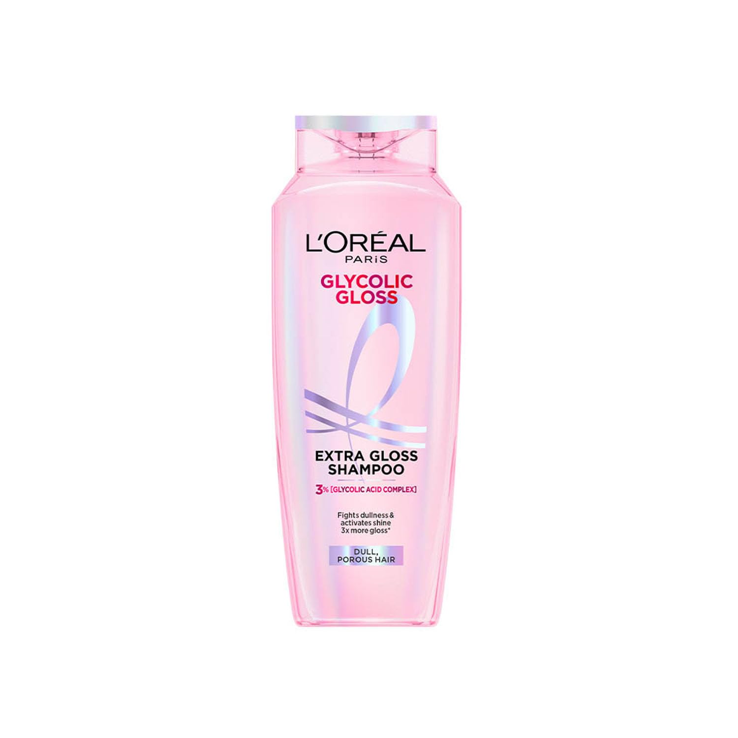 L'Oreal Paris Glycolic Gloss Shine Boosting Shampoo, Powered By 3% Glycolic Acid, For Dull Hair, Restores Hair Quality Gives 3X More Gloss, 200Ml